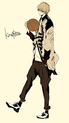 【侵删致歉，转采请勿擅自删除tag及图片来源】 pixiv id=32308526 #黑子的篮球# #黄黑# #黄濑凉太# #动漫帅哥# #二次元# #动漫少年#