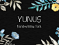 Yunus Handwriting Free Font : Yunus Handwriting is hand drawn display font, every single letters have been carefully crafted to make your text looks beautiful. With massive number of glyph will perfect for many different project ex: quotes, blog header, p
