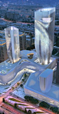 Scitech Plaza, Beijing, China by UN Studio :: height 220m, winning design  #architecture ☮k☮