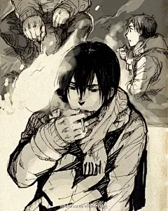 【授权转载】是不是你笑了，或只是风雪里悠悠长白。画师默犬专楼_盗墓笔记吧_百度贴吧