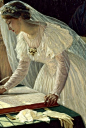 "Signing the Register" by Edmund Blair Leighton: 