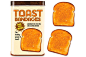 预订美国toast土司烤面包创可贴ok绷创意新奇礼物品