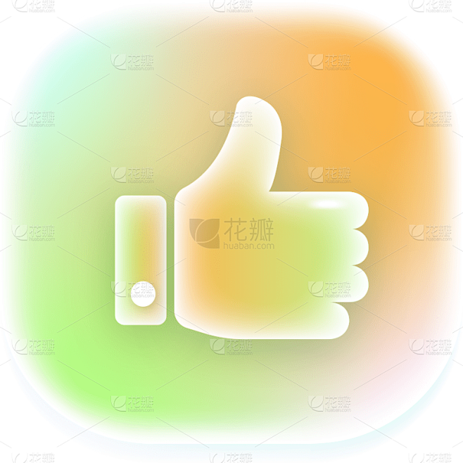图标系列发光社交点赞图标贴纸