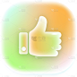 图标系列发光社交点赞图标贴纸