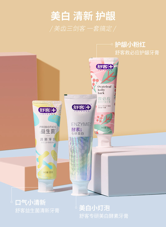【舒客牙膏】舒客 舒克酵素美白益生菌救必...