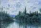 莫奈油画《塞纳河畔》