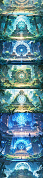 AI玛雅神庙场景素材 圆形传送门设计参考 影视游戏背景插画临摹-淘宝网