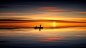 Sunset, Ocean, Boat, Human, Sea, Water, Sky, Nature