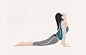 yoga illustrations : WHAT WE DID Print Illustration Illustrative series of yoga postures to stretch and rejuvenate the body