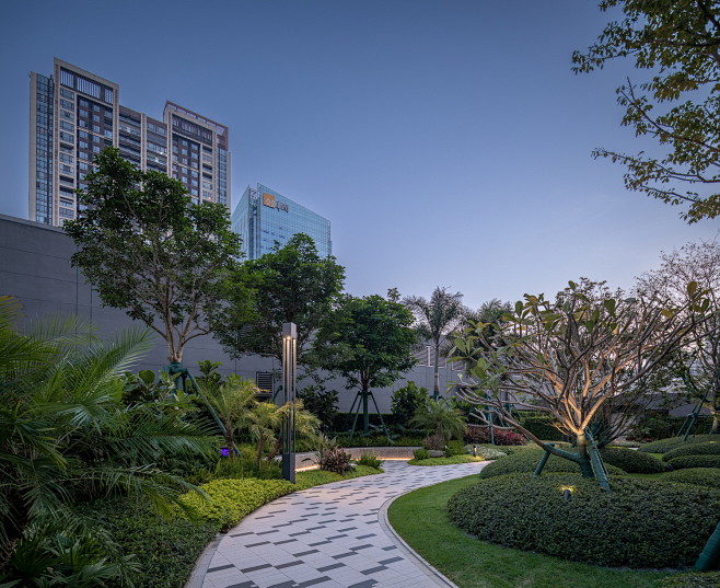 海口华润中心悦府三期  现代 住宅景观 ...