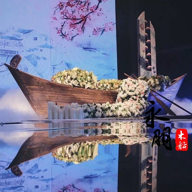 纯手工制作欧式木船 景观船 摄影道具船 ...