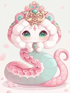 Q版可爱卡通蛇宝宝