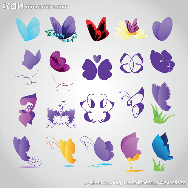 蝴蝶logo模板