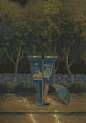在雨中_鱼贤__插画师作品_涂鸦王国gracg.com