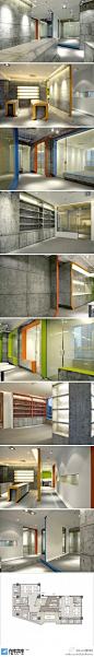 @ikuku建筑网：#ikuku建筑推荐#将每个独立的办公室设计成一个个太空舱连接在一起,每个太空舱根据不同功能属性分成橙、绿、蓝、红、黄五种颜色,而这些颜色又与金、木、水、火、土五行的逻辑相对应. http://t.cn/zWELzwE 【漫动时空办公室//@刘昊威CAA//北京//办公建筑//涂料及抹灰,混凝土】@CAA希岸联合 @設計物語LAI