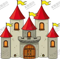 城堡免抠图 【酷图网】城堡免抠图,城堡,卡通,手绘,简单