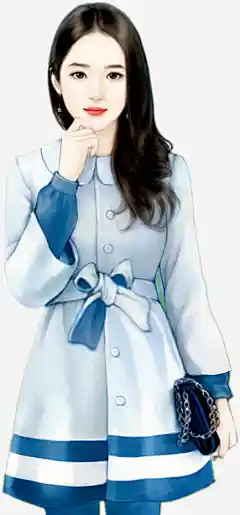 时尚手绘美女动漫人物