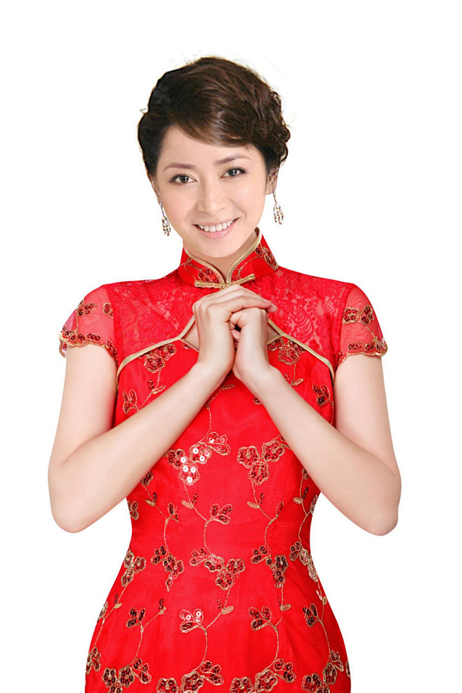 2012旗袍盛装美女给您拜年
