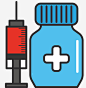 针管矢量卡通风格急救药品 页面网页 平面电商 创意素材 png素材
