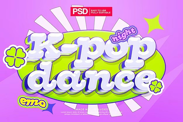 Kpop dance editable text effect