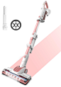 Roomie Elite Pink Cordless Stick Vacuum Cleaner, Self Standing, Up to 35min, Removable Battery, LED