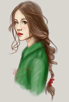 插画， ，唯美，头像，绘画，ps