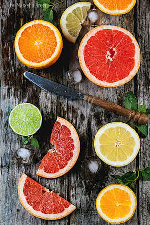 Sliced Citrus Fruits