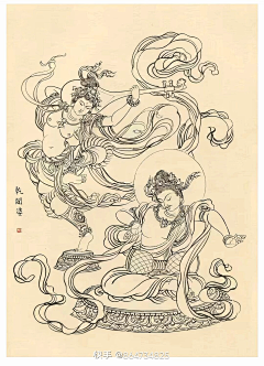 月朦胧q采集到传统线描