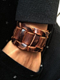 Antique Men's Brown Leather Cuff Bracelet, Leather Wrist Band Wristband Handcrafted Jewelry