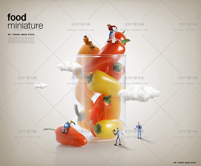 498号食物汉堡果蔬微距模型合成后期创意...