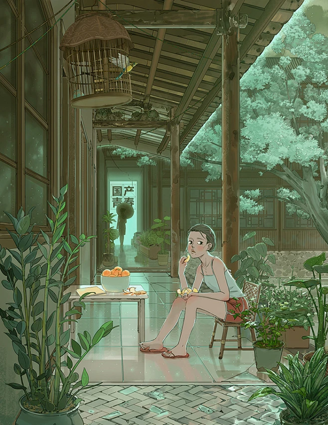我回来了=v=-麦伢__涂鸦王国插画-花瓣网