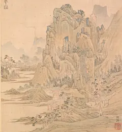陆治天平山图页-故宫博物院数字文物库
