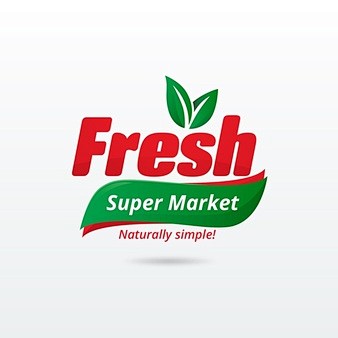 Supermarket logo tem...