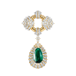 Palmeraie merveilleuse 金质吊坠项链，by Van Cleef & Arpels 运用白金和黄金制作，吊坠主石为一颗47