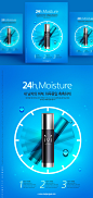 男士护肤化妆品24小时保湿海报PSD模板Men's skin care poster template#ti357a2214 :  