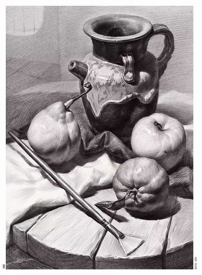 敲门砖临摹宝2素描静物李家友单体组合静物结构明暗照片写生对临陈平