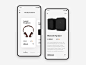 Simple fashion e-commerce app audio soundbox simple design headphones ux fashion app e-commerce ui app