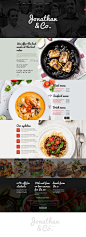 Jonathan Co Joomla Template : The template was designed for online restaurants. It consists of several sections