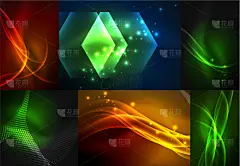 黑色,抽象背景,形状,几何形状,闪亮的,概念,未来,背景,发光,收集