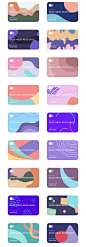 时尚色彩扁平银行卡卡片样式设计Sketch格式fig格式XD格式素材-淘宝网
