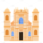 卡通扁平风西式建筑插画9