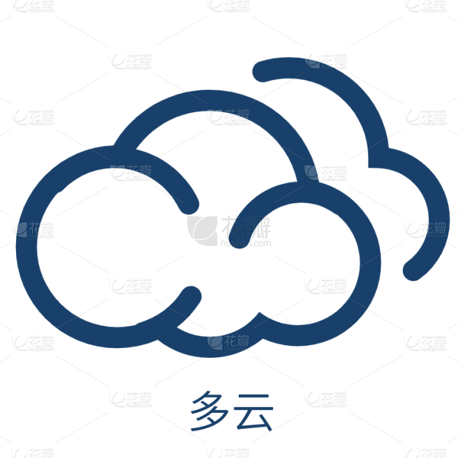 ICON-矢量天气图标-多云