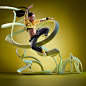MOTION IN AIR : This series of images freezes a moment of time in each dancer's aerial maneuver, and turns their movements into static sculptures that represents their motion and style. Original shots were stock photography and stylized to fit within the 