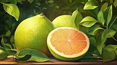 红心柚包装插画高清模板免费下载-趣麦麦图