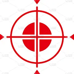瞄准图标孤立的矢量插图