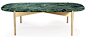 GIO PONTI (1891-1979) Table basse Marbre vert et aluminium anodisé 1964: 