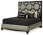After Eight Upholstered Bed, Black Onyx, California King modern beds