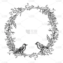 优雅可爱的插图。婚礼的框架为邀请的花瓣和小树枝。纺织及工业用印刷。美丽浪漫的花架。矢量图