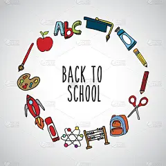 回到学校设置用品图标