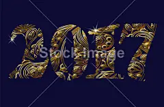 金闪闪发光金属新年数字数字，货币的迹象。花卉的老式东方装饰。问候卡黄金假期东背景#新年# #春节# #过年# #鸡年# #2017年# #新年素材# #春节素材# #海报# #设计素材# #生肖# #平面设计# #新年海报# #鸡年海报# #2017数字背景# #圣诞节装饰# #公鸡# #卡通插画# #雄鸡# #新年贺卡# #鸡年日历# #2017年日历# #白背景# #rooster# #金鸡报春# #红包设计# #圣诞节素材# #新年banner# #新年计划# #新年目标# #福字#